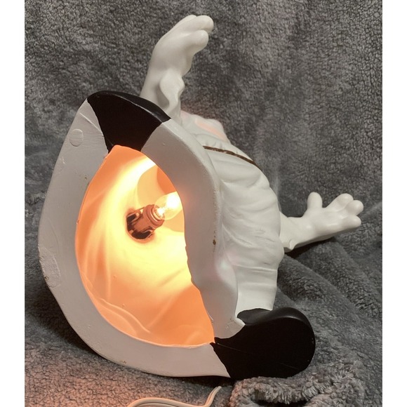 Halloween Ghost Happy Light Up Figurine Vintage, hand painted - Picture 13 of 13